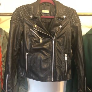 Leather Mango moto jacket